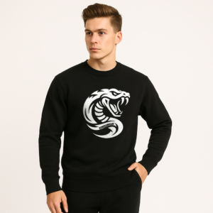 Combat Black Sweatshirt Photoshoot
