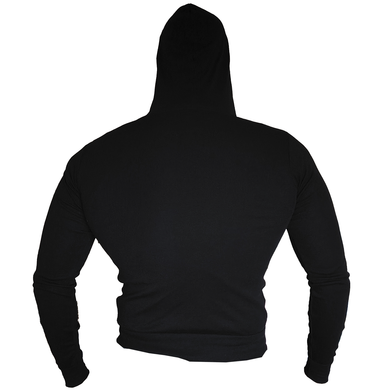 Black Zipper Hoodie Back