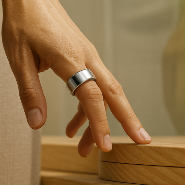 Condawear Smart Ring Silver On Hand